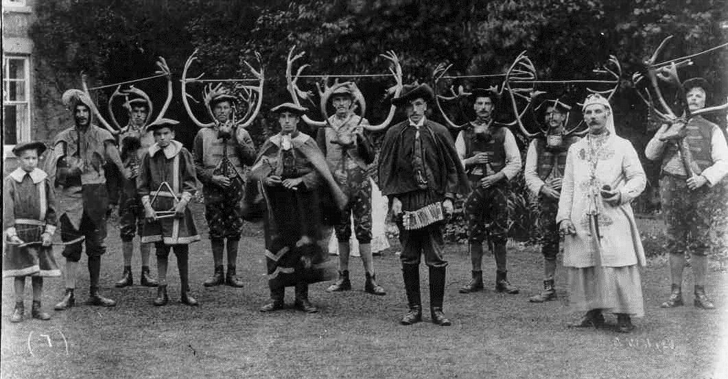 A photograph of the Abbots Bromley Horn Dancers from the 1920s.