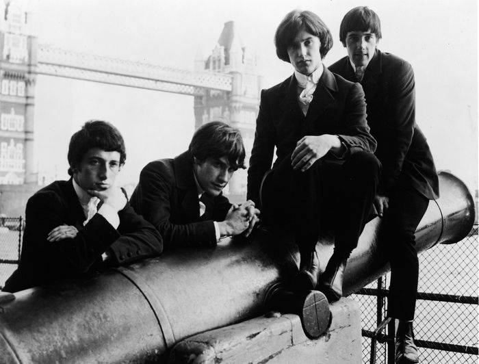 Photograph of The Kinks near Tower Bridge